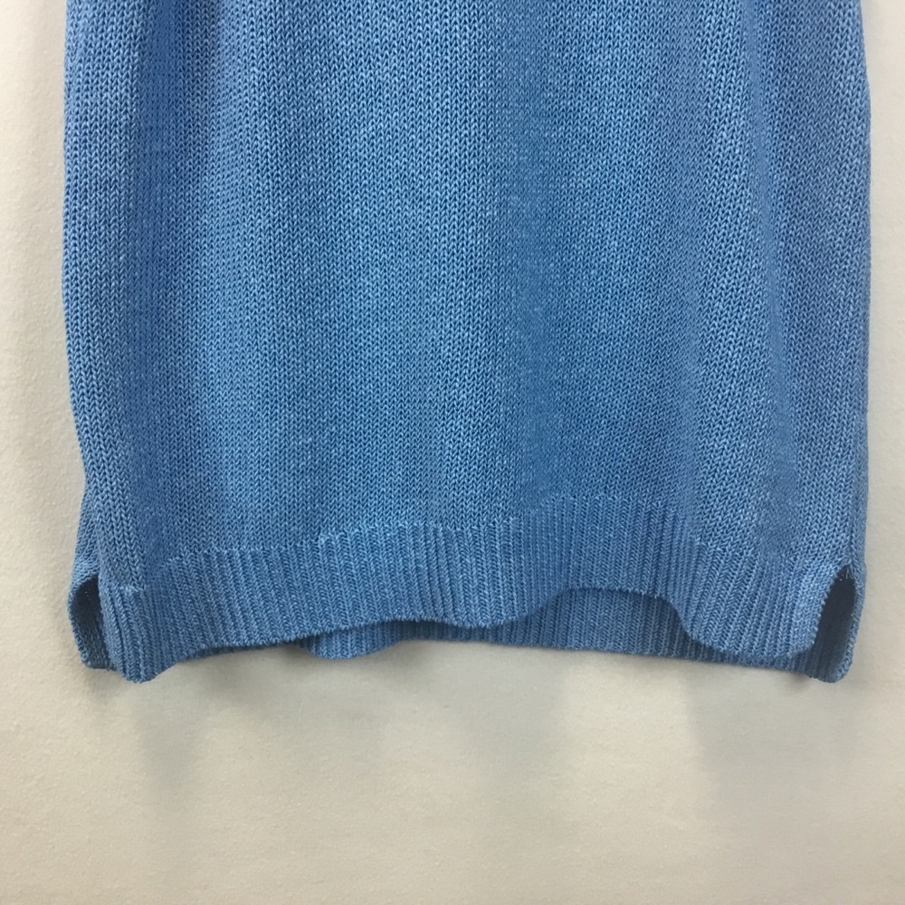 J. Mclaughlin Blue Alto Knit Sleeveless Sweater Vest Preppy Costal - Picture 5 of 7